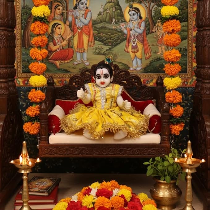 Premium Radha Rani Doll | Exquisite Shringar Statue with Elegant Lehanga & Ornaments